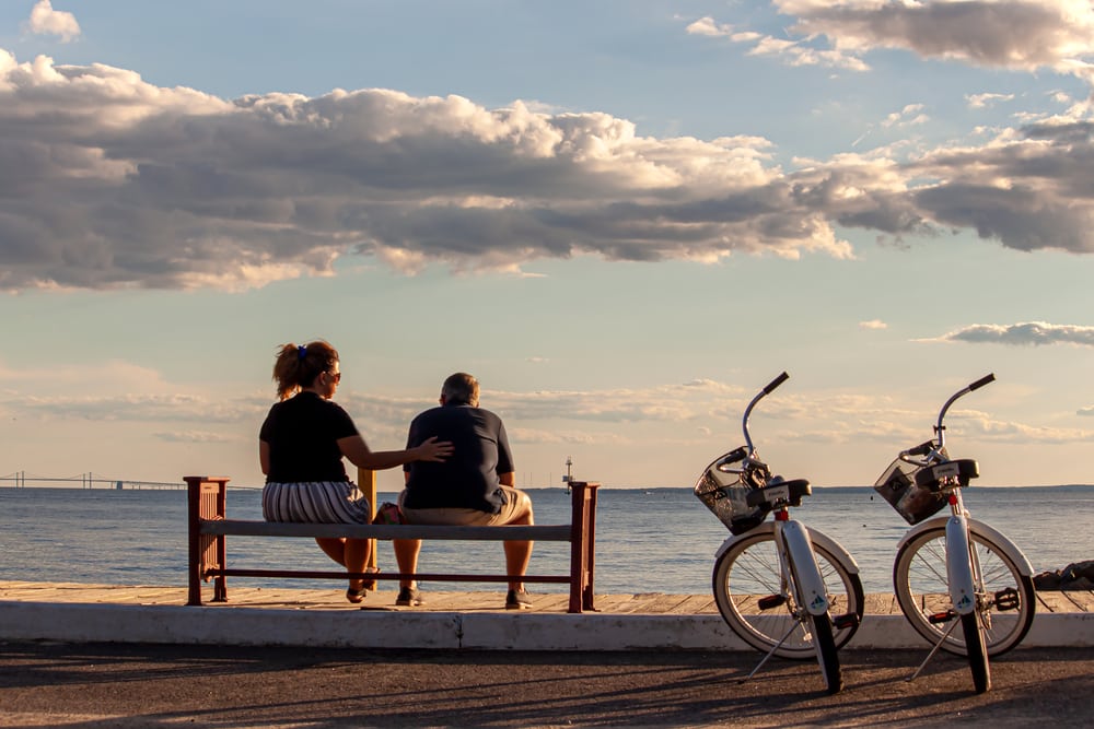 A couple enjoying VBT Bike Tours on Maryland's Eastern Shore