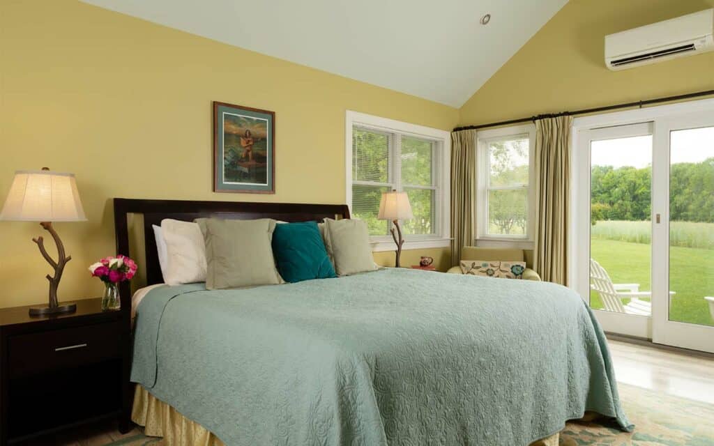 A stunning guest room at our Bed and Breakfast for your romantic getaway in Maryland