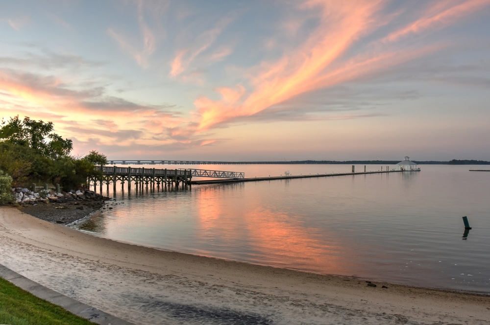 Enjoy beautiful beach sunsets on the Eastern Shore after a meal at the best Rock Hall, MD Restaurants