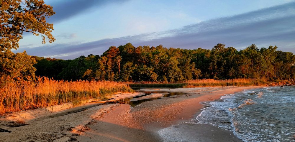 The Best Chesapeake Bay Beaches in Maryland 1 sunset at one of the scenic Chesapeake Bay Beaches in MAryland